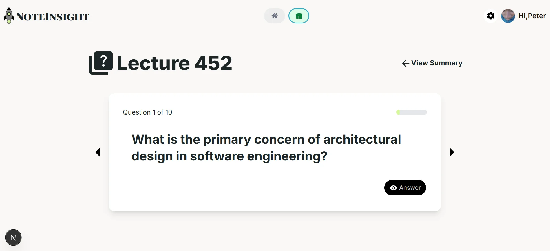 Quiz Page