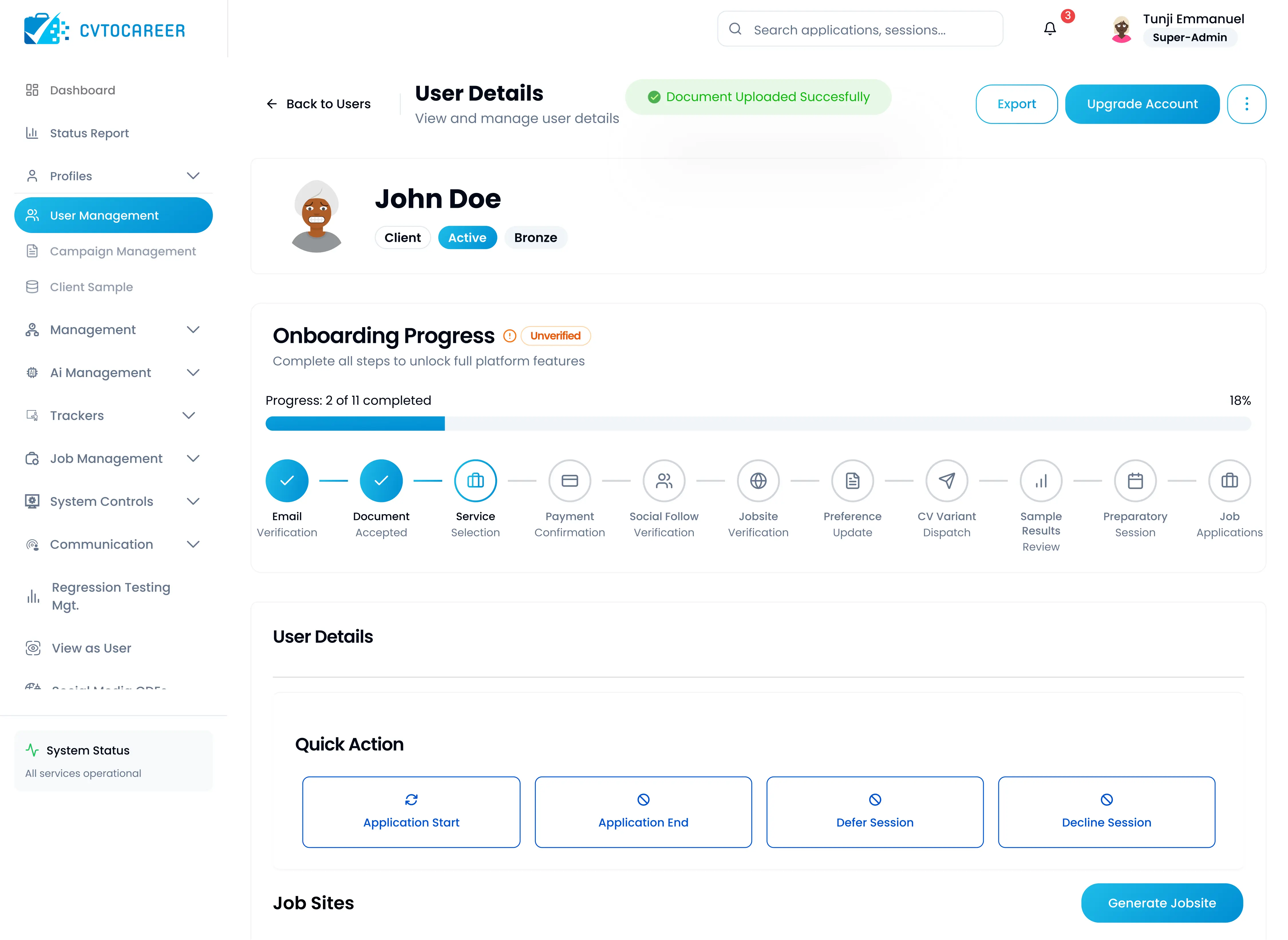 System Status and Monitoring